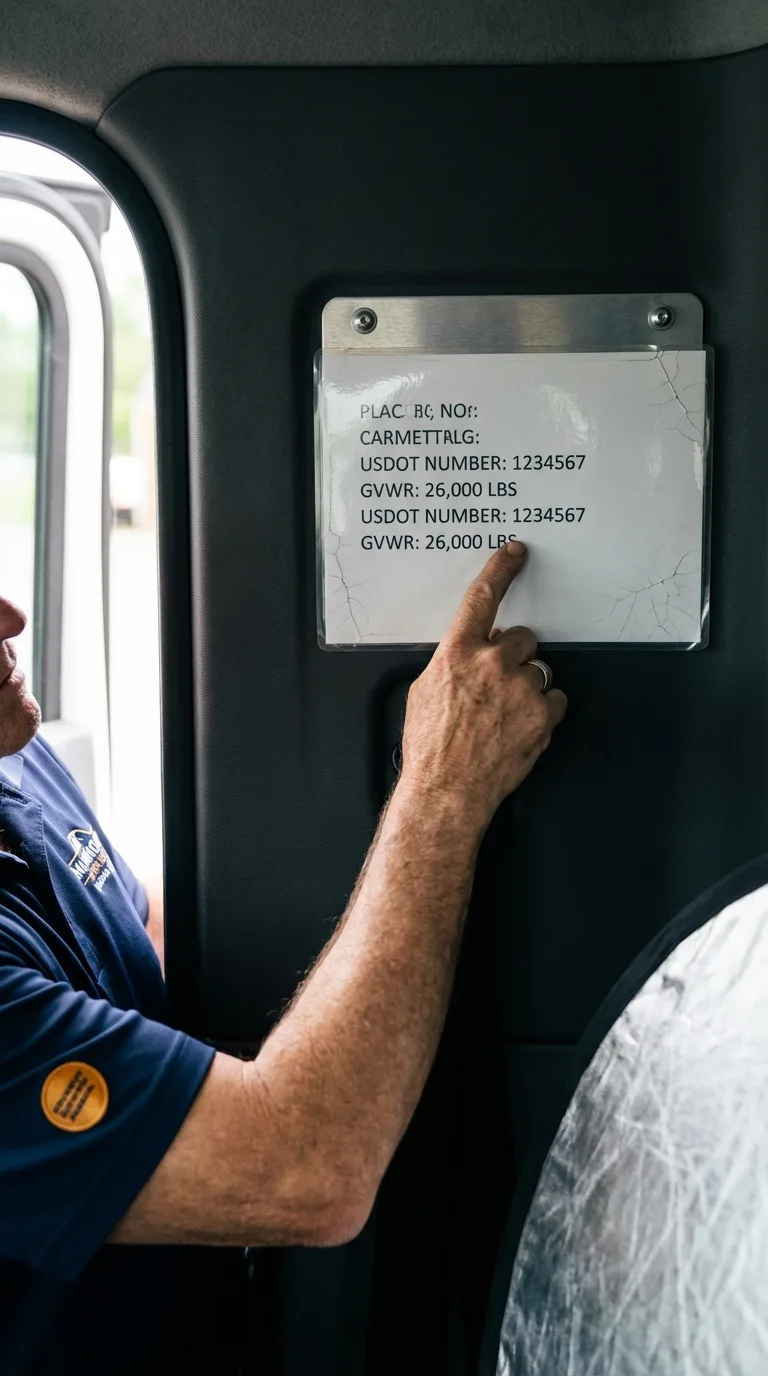 USDOT licensing placard verification in Bristol